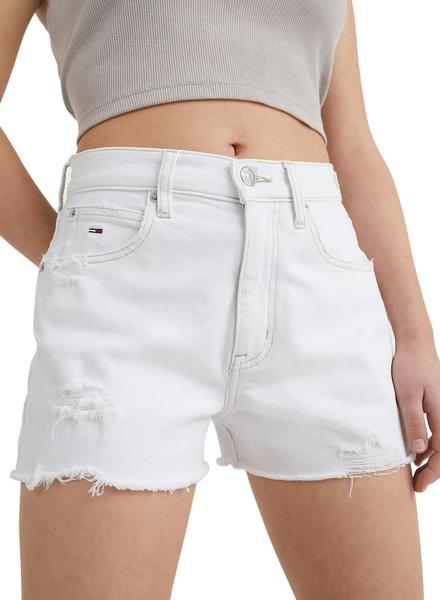Short Vaquero Tommy Jeans Hotpant Blanco Mujer