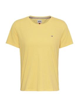 Camiseta Tommy Jeans Soft Amarilla para Mujer