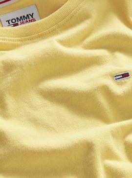 Camiseta Tommy Jeans Soft Amarilla para Mujer