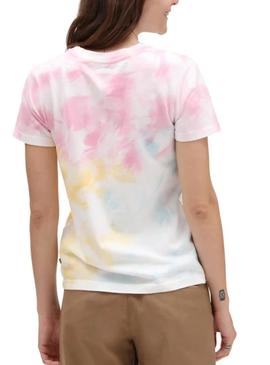 Camiseta Vans Logo Wash Tie Dye Multi para Mujer