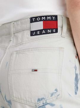 Pantalón Vaquero Tommy Jeans Mom Blanco Mujer