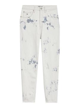 Pantalón Vaquero Tommy Jeans Mom Blanco Mujer