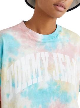 Camiseta Tommy Jeans Oversized Tie Dye Multi Mujer