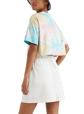 Camiseta Tommy Jeans Oversized Tie Dye Multi Mujer