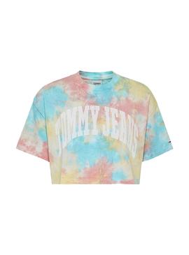 Camiseta Tommy Jeans Oversized Tie Dye Multi Mujer