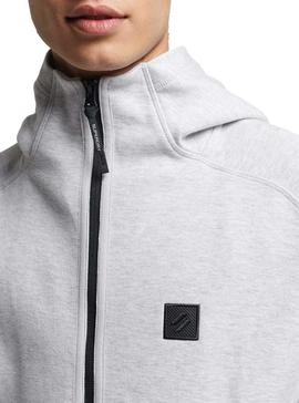 Sudadera Superdry Code Tech Zip Gris para Hombre