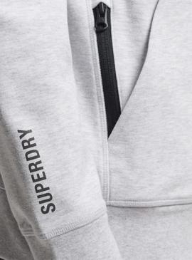 Sudadera Superdry Code Tech Zip Gris para Hombre