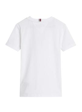 Camiseta Tommy Hilfiger Logo Blanca para Niño