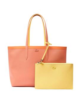 Bolso Lacoste Anna Reversible Amarillo y Naranja