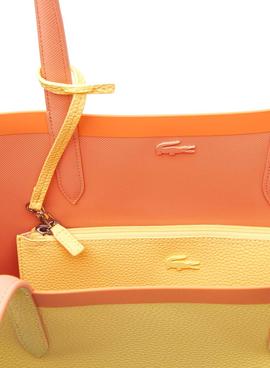 Bolso Lacoste Anna Reversible Amarillo y Naranja