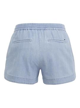 Short Tommy Jeans Chambray Azul Mujer