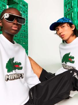 Sudadera Lacoste x Minecraft Unisex Blanca