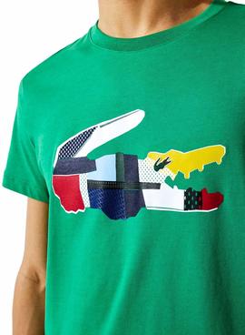 Camiseta Lacoste TH0822 Verde para Hombre