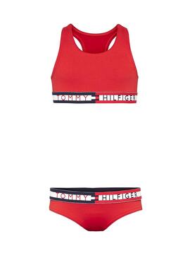 Bikini Tommy Hilfiger Bralette Set Rojo Niña