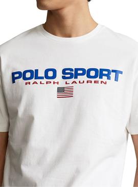 Camiseta Polo Ralph Lauren Sport Blanca Hombre
