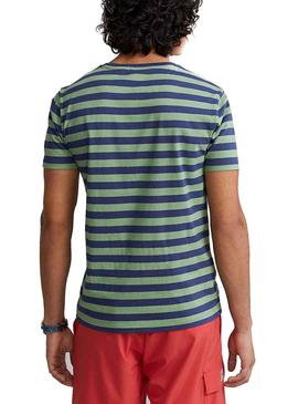 Camiseta Polo Ralph Lauren Slim Rayas Verde Hombre