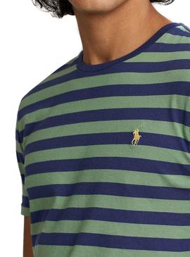 Camiseta Polo Ralph Lauren Slim Rayas Verde Hombre