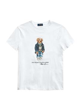 Camiseta Polo Ralph Lauren Polo Bear Blanca Hombre