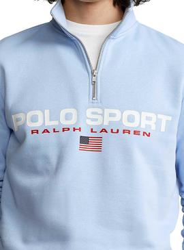 Sudadera Polo Ralph Lauren Sport Zip Azul Hombre