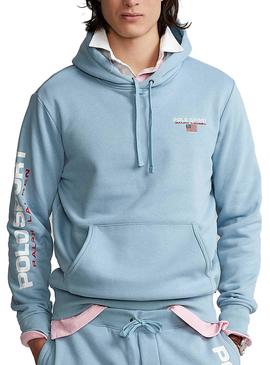 Sudadera Polo Ralph Lauren Sport Capucha Azul