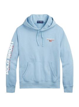 Sudadera Polo Ralph Lauren Sport Capucha Azul