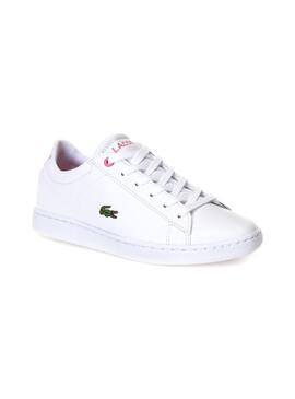 Zapatilla Lacoste Carnaby Evo Rosa Niña