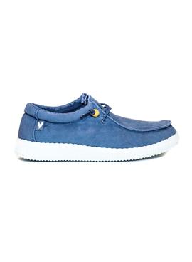 Zapatos Walk In Pitas 150 Wallabi Azul Para Hombre