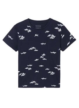 Camiseta Mayoral Estampada Peces Marino para Niño