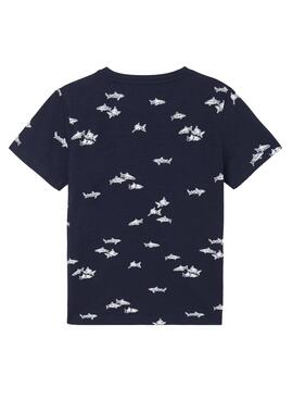 Camiseta Mayoral Estampada Peces Marino para Niño