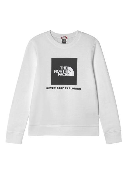 Sudadera The North Face Box Crew Blanca Niño Niña