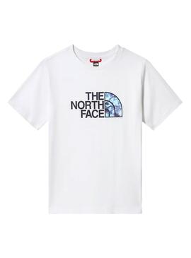 Camiseta The North Face Easy Blanca Azul para Niña