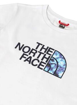 Camiseta The North Face Easy Blanca Azul para Niña