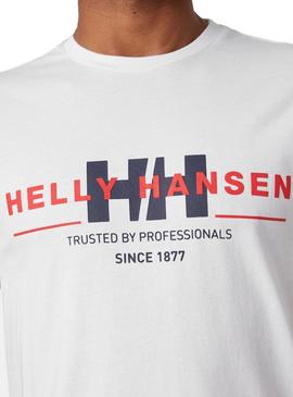 Camiseta Helly Hansen Rwb Graphic Blanca Hombre