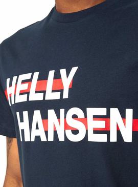 Camiseta Helly Hansen Rwb Graphic Marino Hombre