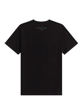 Camiseta Fred Perry Gráfico Abstracto Negra Hombre