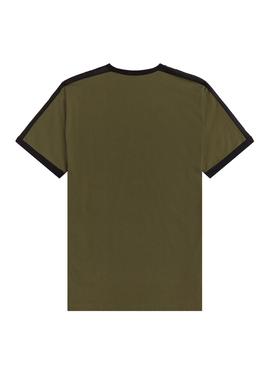 Camiseta Fred Perry Ringer Banda Verde para Hombre