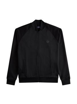 Chaqueta Fred Perry Bomber Cinta Negra para Hombre