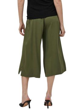 Pantalón Vila Vero Cropped Verde para Mujer