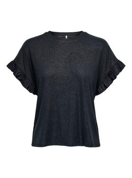 Camiseta Only Marla Glitter Negra para Mujer