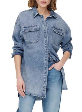 Camisa Vaquera Only Kasia Denim Azul para Mujer