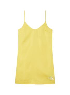 Vestido Calvin Klein Monogram Amarillo para Mujer
