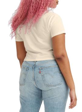 Camiseta Levis Jordie Crop Limones Rosa para Mujer