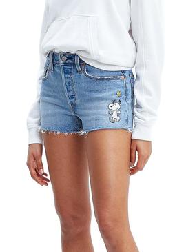 Short Levis 501 Peanuts Snoopy Mujer