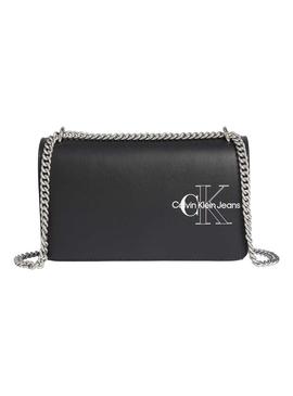 Bolso Calvin Klein Sculpted Flap Negro Mujer