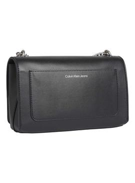 Bolso Calvin Klein Sculpted Flap Negro Mujer