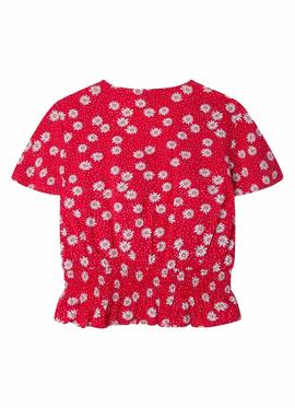 Blusa Pepe Jeans Lacy Estampada Roja para Niña