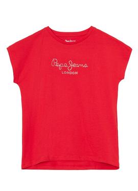 Camiseta Pepe Jeans Nuria Roja para Niña