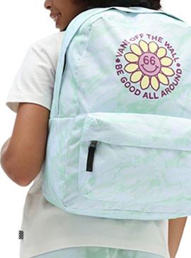 Mochila Vans Realm Backpack Flor Verde para Kids
