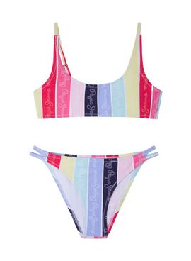 Bikini Pepe Jeans Brooke Rayas Multicolor Niña