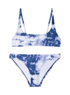 Bikini Pepe Jeans Florence Tie Dye Azul para Niña